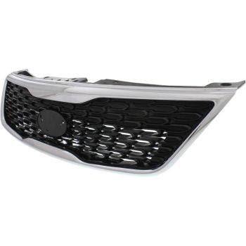 KIA SORENTO GRILLE ASSEMBLY CHR/BLK (LX/EX) OEM# 863501U500 2014-2015 PL# KI1200155