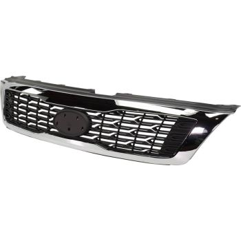 KIA SEDONA MINIVAN GRILLE CHROME-BLACK OEM# 863504D800 2011-2012 PL# KI1200168