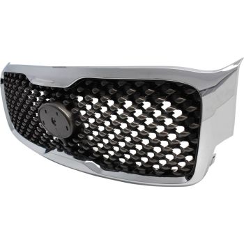 KIA SORENTO  GRILLE ASSY PTD-GRAY/CHROME FRAME (W/CAMERA)(LTD/SX/SX LTD) OEM# 86380C6020MS5 2016-2018 PL# KI1200187