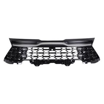 KIA SPORTAGE GRILLE PTD-BLACK W/SILVER MLDG (W/CAMERA)(X-PRO PRESTIGE)(WO/HYBRID) **CAPA** OEM#863A0DWEA0 2023-2025 PL# KI1200264C