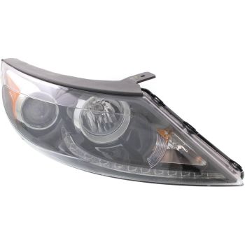KIA SPORTAGE HEAD LAMP ASSEMBLY RIGHT (Passenger Side) (HALOGEN)(W/ LED) **CAPA** OEM# 921023W720 2013-2016 PL# KI2503184C