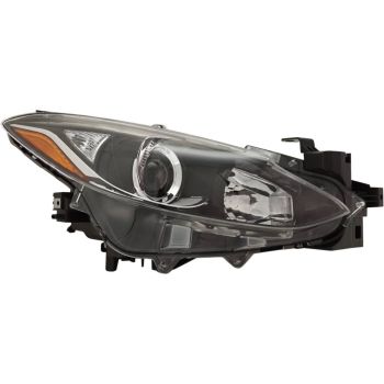 MAZDA MAZDA3 HEAD LAMP RIGHT (Passenger Side) (HALOGEN) **CAPA** OEM# BPW1510K0 2014-2016 PL# MA2503144C