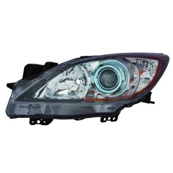 MAZDA MAZDA3  HEAD LAMP LEFT (Driver Side) (HALOGEN)(BLUE PROJECTOR RING)(SKYACTIV) OEM# BFD1510L0D 2012-2013 PL# MA2518143
