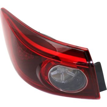 MAZDA MAZDA3  TAIL LAMP ASSY LEFT (Driver Side) (SD)(W/ LED)(SMOKE) OEM# BHN251160E 2014 PL# MA2804114