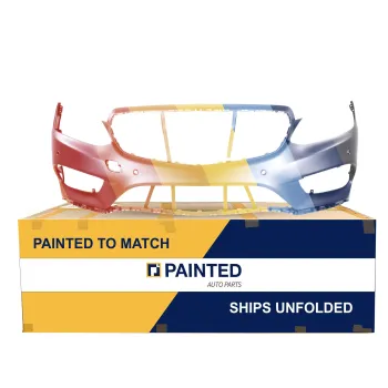 MERCEDES-BENZ E-CLASS HYBRID (E400) FRONT BUMPER COVER PRIMED (W/INSERT)(W/SENSOR)(W/AMG)(EXC E63)**CAPA** OEM#21288527389999 2014-2015 PL# MB1000411C