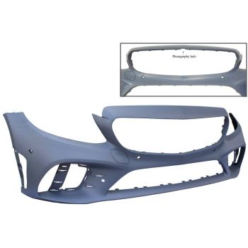 MERCEDES-BENZ C-CLASS COUPE  FRONT BUMPER COVER PRIMED (C43)(W/ACTIVE PK ASSIST)(W/SURROUND VIEW) **CAPA** OEM#20588027089999 2019-2023 PL# MB1000579C