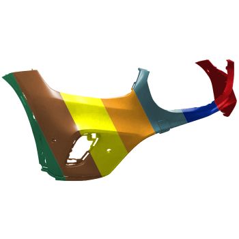 MERCEDES-BENZ GLC-SUV (253) (EXC COUPE) FRONT BUMPER COVER PRIMED (W/ACTIVE PK ASSIST)(GLC300 WO/AMG) **CAPA** OEM#25388581029999 2020-2022 PL# MB1000614C