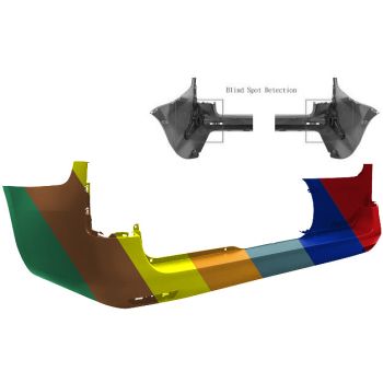 MERCEDES-BENZ METRIS REAR BUMPER COVER TXT-BLACK (WO/SENSOR)(W/BLIND SPOT DETECT) OEM#44788028009B51 2016-2020 PL# MB1100384