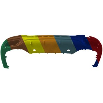 MERCEDES-BENZ C-CLASS SEDAN REAR BUMPER COVER LOWER TEXTURE (C300 W/AMG) OEM#2068854503 2022-2023 PL# MB1115137