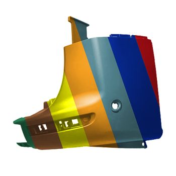 MERCEDES-BENZ SPRINTER REAR BUMPER SIDE COVER RIGHT (Passenger Side) PRIMED (W/BLIND DETECT)(W/PARALLEL PK ASSIST) OEM#90788550009678 2019-2024 PL# MB1117104