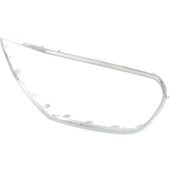 MERCEDES-BENZ E-CLASS SEDAN (212) GRILLE FRAME MOLDING CHROME (W/CENTER GRILLE EMBLEM)(W/AMG)(EXC E63) OEM#2128852574 2014-2016 PL# MB1202104