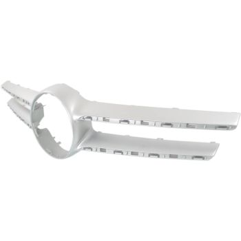 MERCEDES-BENZ E-CLASS HYBRID (E400) GRILLE COVER(BAR) SILVER (W/CENTER GRILLE EMBLEM)(WO/CAMERA) OEM#2128850622 2014-2015 PL# MB1210107