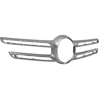 MERCEDES-BENZ GLE-CLASS SUV (166) GRILLE MOLDING CENTER SILVER (WO/CAMERA)(WO/NIGHT PKG)(EXC GLE63)**CAPA** OEM#16688803239982 2016-2019 PL# MB1210127C