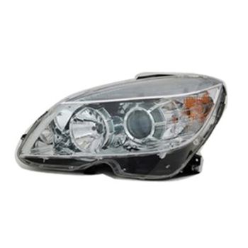 MERCEDES-BENZ C-CLASS SEDAN (204) HEAD LAMP ASSEMBLY LEFT (Driver Side) CHROME (TO 2-9-07)(HALOGEN) OEM#2049065503 2008 PL# MB2502162