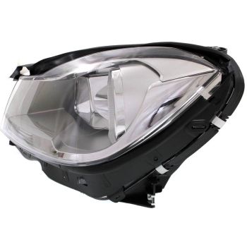 MERCEDES-BENZ C-CLASS SEDAN (204) HEAD LAMP ASSY LEFT (Driver Side) (HALOGEN)(CHROME BEZEL) OEM#2048205359 2012-2014 PL# MB2502187