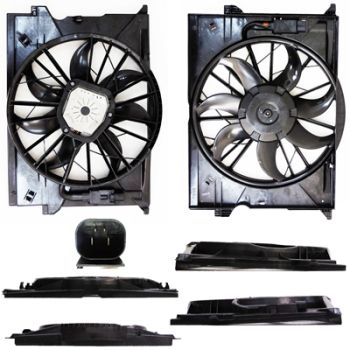 MERCEDES-BENZ E-CLASS (211) (SEDAN /WAGON 04-09) RADIATOR & A/C FAN ASSEMBLY (E320 03-05)(E500/E550/E55) OEM#2115001693 2003-2009 PL# MB3115116