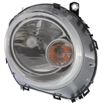 MINI COOPER CONV HEAD LAMP ASSEMBLY LEFT (Driver Side) (HALOGEN)(WHITE SIGNAL) **CAPA** OEM# 63122751875 2009-2015 PL# MC2502107C