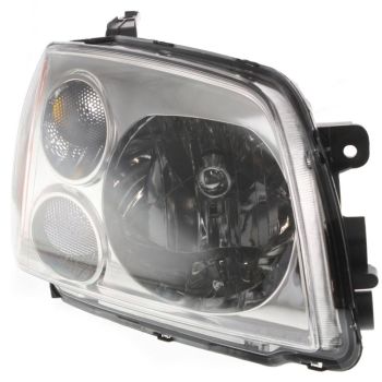 MITSUBISHI GALANT HEAD LAMP ASSY RIGHT (Passenger Side) CHROME BEZEL**CAPA** OEM#MR991162 2004-2008 PL# MI2503127C