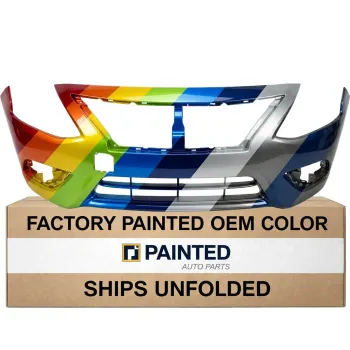 2015-2019 NISSAN VERSA SEDAN Front Bumper with Chrome Lower Molding CAPA OEM# FBM229KM1J PL# NI1000300C