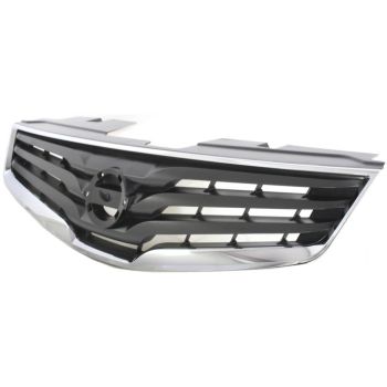 NISSAN(DATSUN) SENTRA GRILLE CHR/DK-SLV (2.0L )(EXC SR/Special Edition) OEM#62070ZT50A 2010-2012 PL# NI1200237