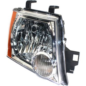 NISSAN(DATSUN) XTERRA HEAD LAMP ASSEMBLY RIGHT (Passenger Side) (CHROME BEZEL)(EXC S/X MDL) OEM# 26010EA025 2005-2015 PL# NI2503161