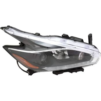 NISSAN(DATSUN) MURANO HEAD LAMP ASSEMBLY RIGHT (Passenger Side) (HALOGEN)(W/BLK BEZEL)**CAPA** OEM#260109UE9A 2018 PL# NI2503260C