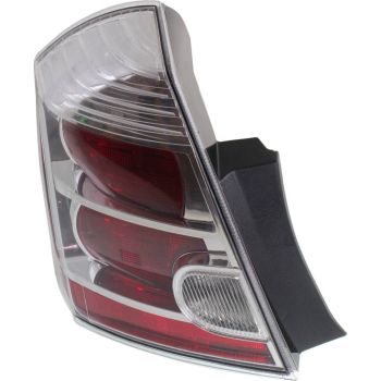 NISSAN(DATSUN) SENTRA TAIL LAMP ASSEMBLY LEFT (Driver Side) (CHROME BEZEL)(2.0L)(EXC SR)**CAPA** OEM#26555ZT50A 2010-2012 PL# NI2800187C