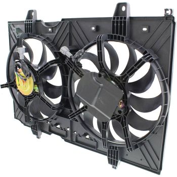 NISSAN(DATSUN) ROGUE SELECT (OLD) RADIATOR & A/C FAN ASSEMBLY (DUAL FAN) OEM#21481JG70A 2014-2015 PL# NI3115137