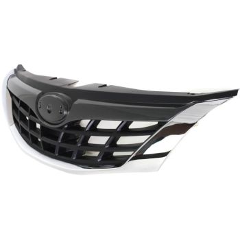 SUBARU IMPREZA WRX/STI GRILLE ASSEMBLY ARG/BLK W/LWR CHROME MOLDING (EXC STI) OEM#91121FG001 2008 PL# SU1200137