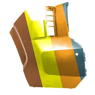 TOYOTA TUNDRA FRONT BUMPER SIDE COVER RIGHT (Passenger Side) PRIMED (W/SENSOR)(WO/WHEEL OPENING MLDG) **CAPA** OEM#521120C910 2022-2024 PL# TO1017105C