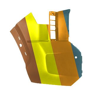 TOYOTA TUNDRA FRONT BUMPER SIDE COVER RIGHT (Passenger Side) PRIMED (W/SENSOR)(W/WHEEL OPENING MLDG) **CAPA** OEM#521120C912 2022-2024 PL# TO1017107C