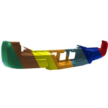 TOYOTA TACOMA REAR STEP BUMPER ASSY BLACK (WO/SENSOR)(WO/TOW HITCH)**CAPA** OEM#5215904030-PFM 2016-2023 PL# TO1103125C