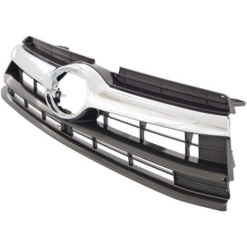 TOYOTA HIGHLANDER HYBRID GRILLE UPPER BLACK W/GRILLE MOLDING CHROME OEM#531010E170 2014-2016 PL# TO1200371