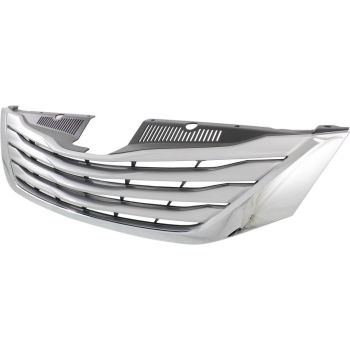 TOYOTA SIENNA GRILLE ASSEMBLY SILVER/BLK W/CHR MOLDING (WO/RADAR CRUISE) OEM#5310108010 2015-2017 PL# TO1200400