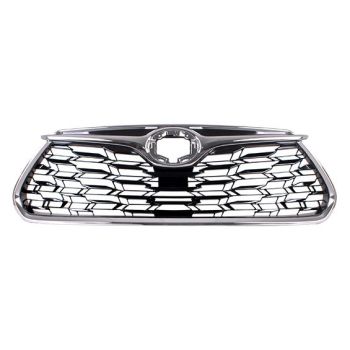 TOYOTA HIGHLANDER HYBRID GRILLE PTD-BLACK W/CHROME MLDG (WO/FRONT VIEW CAMERA)(LIMITED) OEM#531010E370 2020-2023 PL# TO1200456