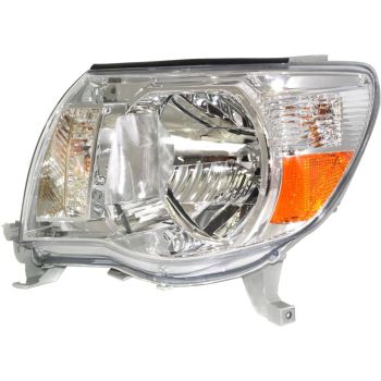 TOYOTA TACOMA HEAD LAMP ASSEMBLY LEFT (Driver Side) CHROME BEZEL(WO/SPORT)**CAPA** OEM# 8115004163 2005-2011 PL# TO2502157C