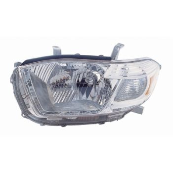 TOYOTA HIGHLANDER HEAD LAMP UNIT LEFT (Driver Side) (JAPAN)(EXC SPORT MDL)(CHR HOUSING)**CAPA** OEM#8117048460 2008-2010 PL# TO2502176C
