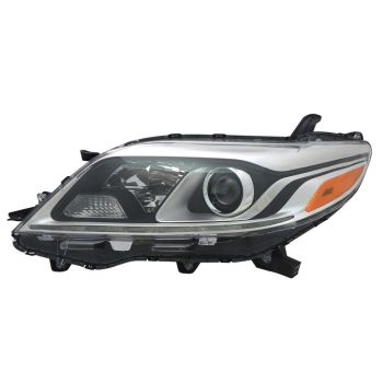 TOYOTA SIENNA HEAD LAMP ASSY LEFT (Driver Side) (HALOGEN)(W/LED DRL)(LTD)**NSF** OEM#8115008061 2015-2020 PL# TO2502230N