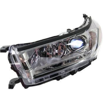 TOYOTA HIGHLANDER HYBRID HEAD LAMP ASSY LEFT (Driver Side) W/SILVER ACCENT (LE/XLE)(WO/LED DRL) OEM# 811500E330 2017-2019 PL# TO2502251