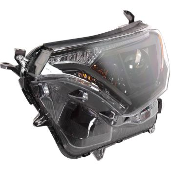 TOYOTA RAV4 HEAD LAMP ASSEMBLY LEFT (Driver Side) (HALGEN)(BLK BEZEL)**CAPA** OEM#811500R180 2016-2018 PL# TO2502268C