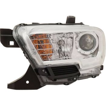 TOYOTA TACOMA  HEAD LAMP ASSY LEFT (Driver Side) (WO/LED DRL)(W/FOG LAMP)(CHROME/BLACK) OEM# 8115004262 2019-2023 PL# TO2502276