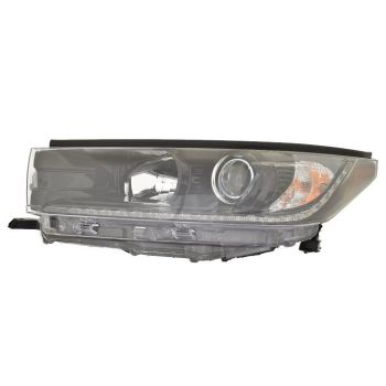 TOYOTA HIGHLANDER  HEAD LAMP ASSY LEFT (Driver Side) W/BLACK ACCENT (SE)(W/LED DRL)**CAPA** OEM# 811500E560 2019 PL# TO2502285C
