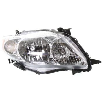 TOYOTA COROLLA/SEDAN HEAD LAMP ASSEMBLY RIGHT (Passenger Side) (Exc S/XRS MDL)(CANADA BUILT) **CAPA** OEM# 8111002670 2009-2010 PL# TO2503182C