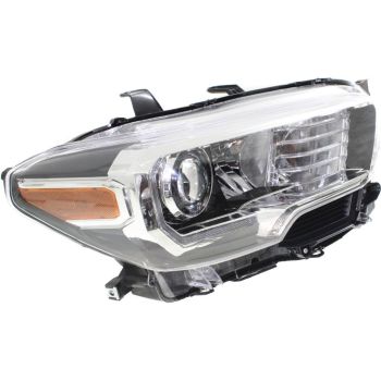 TOYOTA TACOMA HEAD LAMP ASSEMBLY RIGHT (Passenger Side) (W/LED DRL)(CHR/BLK BEZEL)**CAPA** OEM# 8111004270 2016-2023 PL# TO2503244C