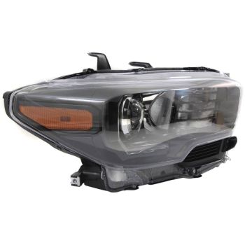 TOYOTA TACOMA  HEAD LAMP ASSY RIGHT (Passenger Side) (W/LED DRL)(BLACK BEZEL)(TRD-PRO)(HALOGEN HEAD LAMP) OEM# 8111004280 2018-2019 PL# TO2503254
