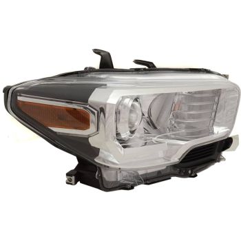 TOYOTA TACOMA  HEAD LAMP ASSY RIGHT (Passenger Side) (WO/LED DRL)(W/FOG LAMP)(CHROME/BLACK)**CAPA** OEM# 8111004262 2019-2023 PL# TO2503276C