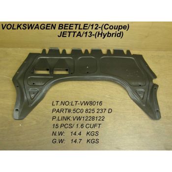 VOLKSWAGEN BEETLE FRONT SPLASH SHIELD (ENG UNDER CVR)(COUPE)**CAPA** OEM#5C0825237D 2012-2019 PL# VW1228143C
