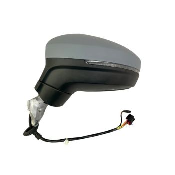 VOLKSWAGEN TIGUAN DOOR MIRROR LEFT (Driver Side) PWR/HTD/SIGNAL/PUDDLE/MEMORY/P-FOLD (W/BSD)(PTM) OEM#5NN857507T9B9-PFM 2018-2021 PL# VW1320184