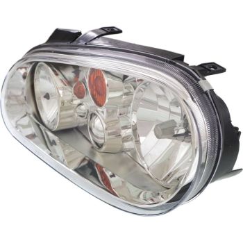 VOLKSWAGEN GOLF/GTI (New Style) HEAD LAMP ASSEMBLY LEFT (Driver Side) (W/O FOG)(4 BULB TYPE)(W/CHR BEZEL) OEM#1J0941017D 2002-2005 PL# VW2502123