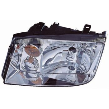 VOLKSWAGEN JETTA (GEN 4) HEAD LAMP UNIT LEFT (Driver Side) (W/O FOG)(CHR BEZEL)(W/AMBER SIGNAL LENS) OEM#1J5941017BJ 2002-2005 PL# VW2502125